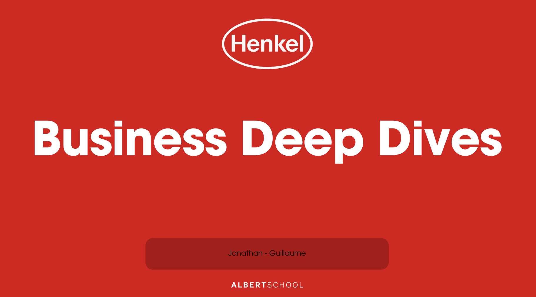 A red image of Henkel logo