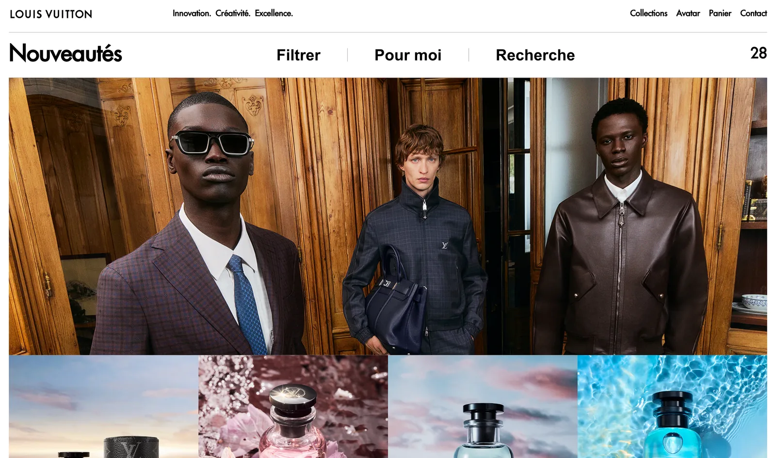 Louis Vuitton digital homepage concept